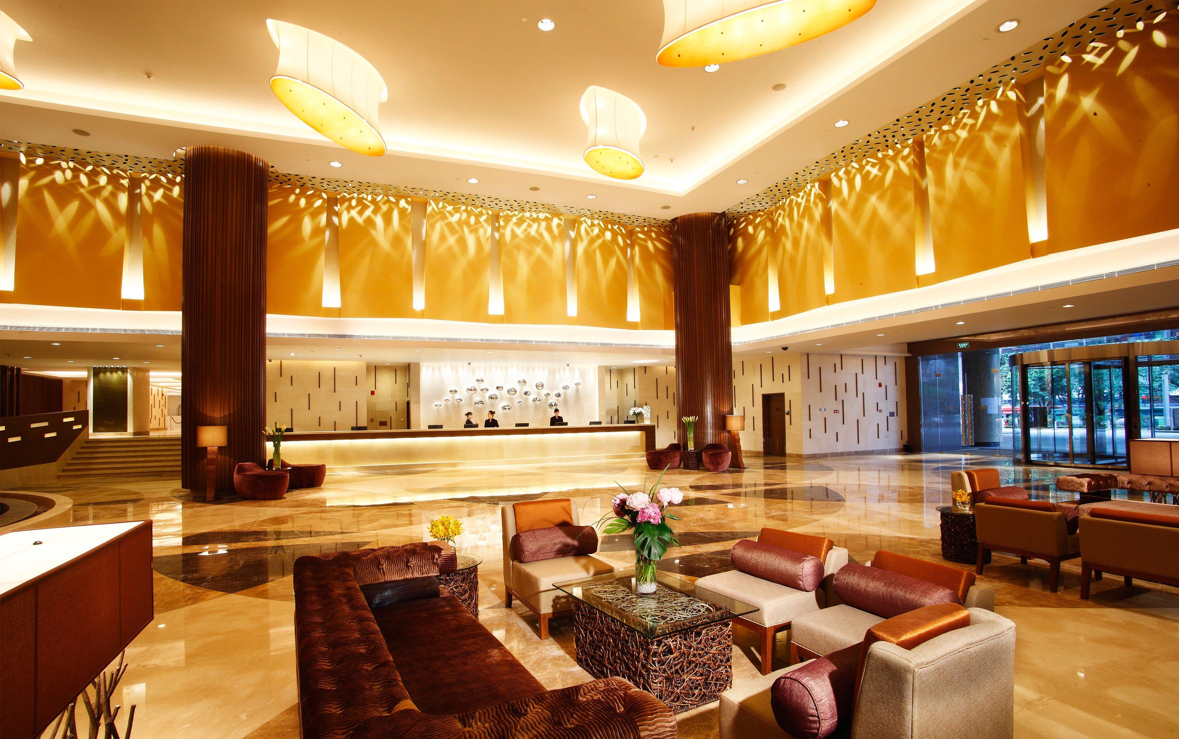 Crowne Plaza Guangzhou City Centre By Ihg - Free Shuttle Between Hotel And Exhibition Center During Canton Fair & Exhibitor Registration Counter Zewnętrze zdjęcie Lobby